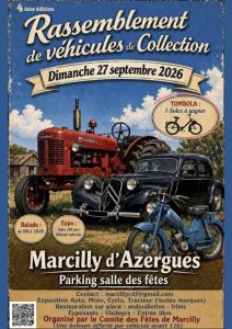 Visuel de l’événement Rassemblement de vehicules de collection à Marcilly-d'Azergues, Dimanche 27 Septembre